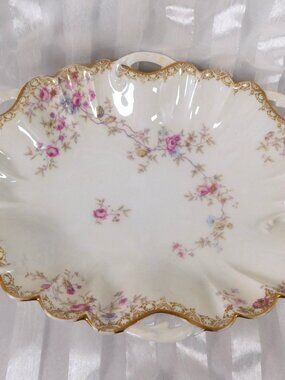 Haviland Pink Floral Serving Bowl # 26256